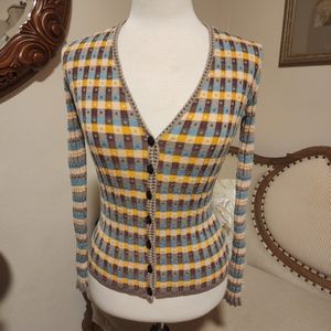 Missoni Plaid Knit Cardigan